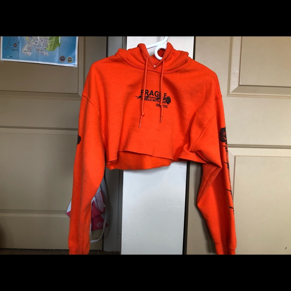 Super Cropped Neon Hoodie